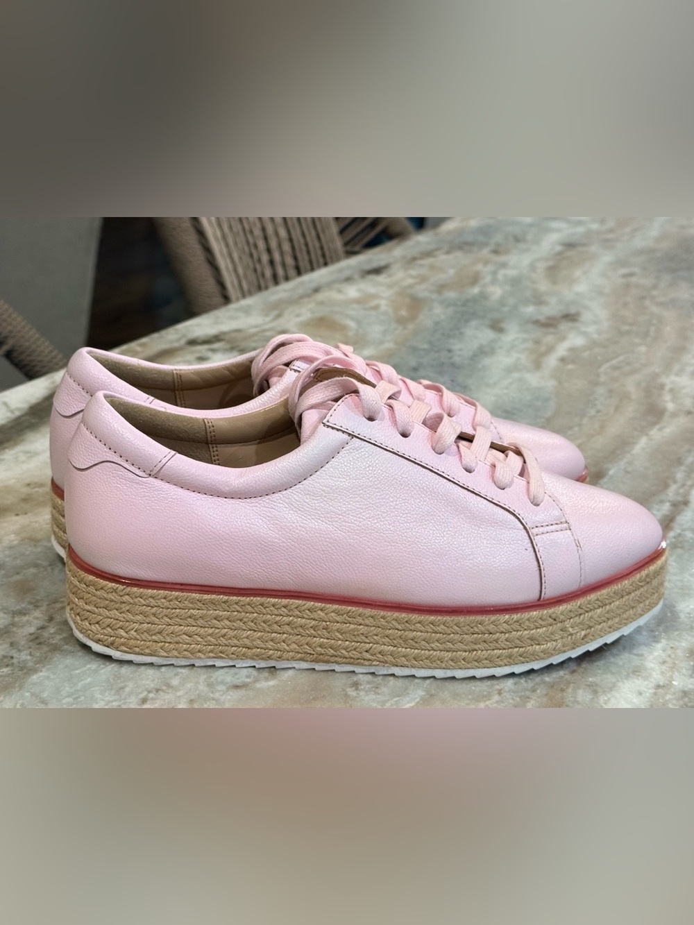 Women’s HALOGEN pink leather oxfords- Size 8 - Picture 3 of 8